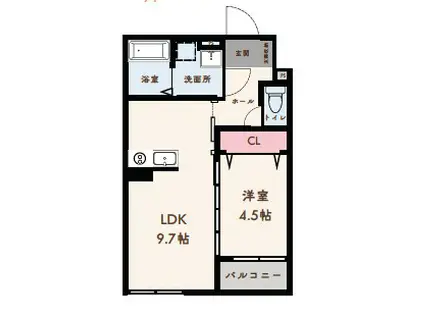 YSスクエア光の森(1LDK/2階)の間取り写真