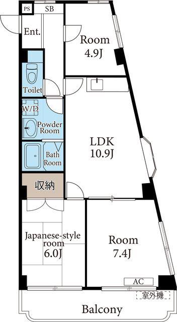 ロイヤルタウン下九沢(3LDK/2階)の間取り写真