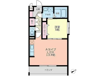 コンフォール(1LDK/1階)の間取り写真