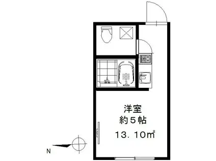 MAHALO RESIDENCE東尾久(ワンルーム/2階)の間取り写真