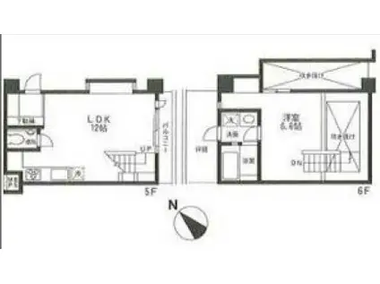 イイダアネックス7(2LDK/5階)の間取り写真