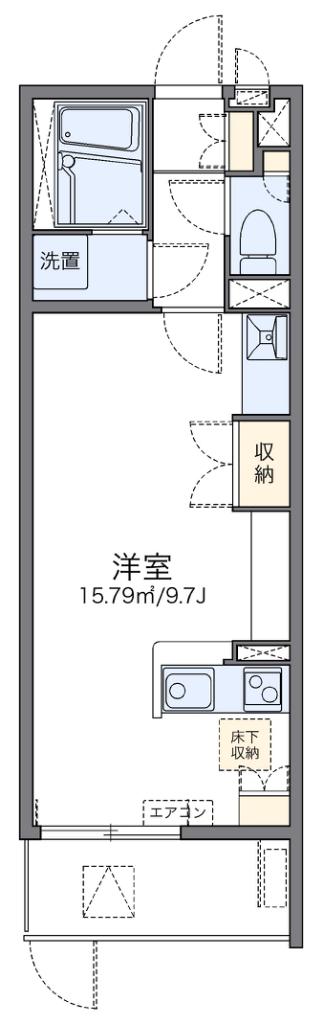 レオネクストボン(ワンルーム/1階)の間取り写真