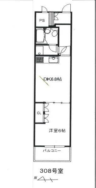 朝日プラザ柏木II(1DK/3階)の間取り写真