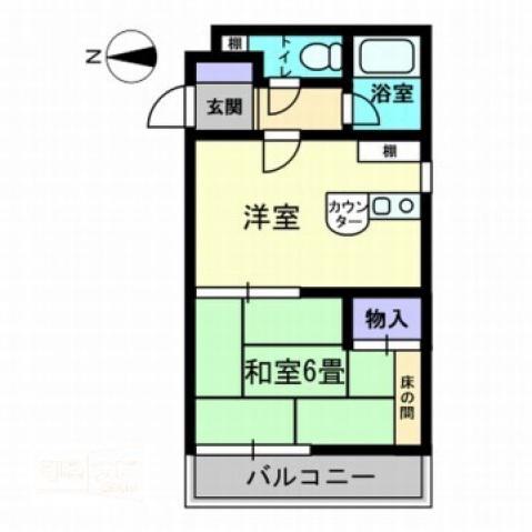 アルファエステート錦町(1DK/3階)の間取り写真