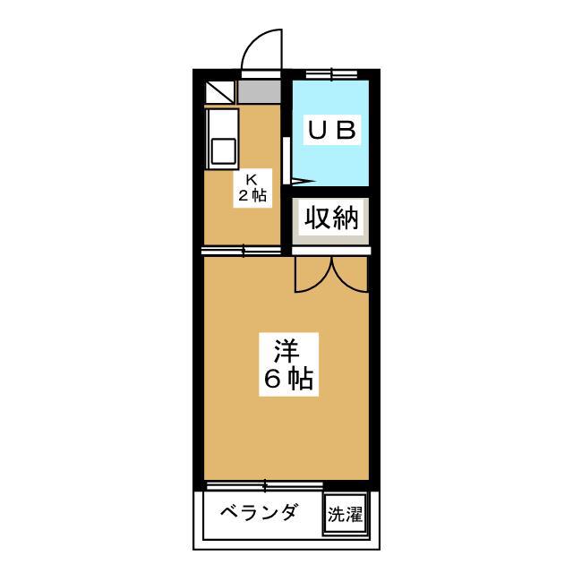 マイハイツB(1K/1階)の間取り写真