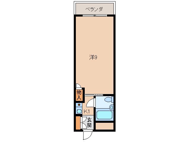 グランディールMK(1K/3階)の間取り写真