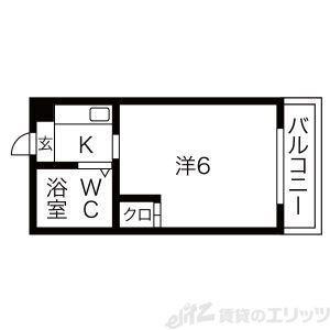 BULK COURT(ワンルーム/3階)の間取り写真