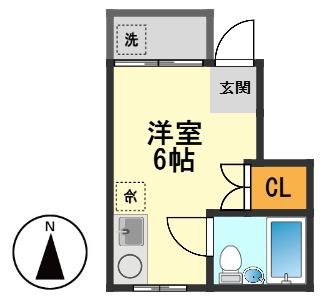 ストークハイツ山口(ワンルーム/1階)の間取り写真