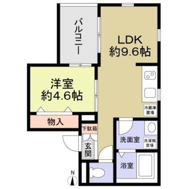 HALE LAULEA(1LDK/2階)の間取り写真