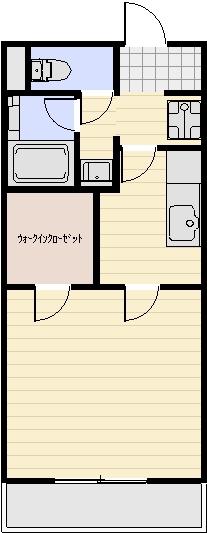 DIクレッシェレ(1K/3階)の間取り写真