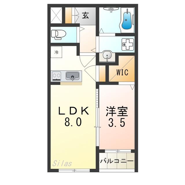 ST.RESIDENCE 七道(1LDK/3階)の間取り写真