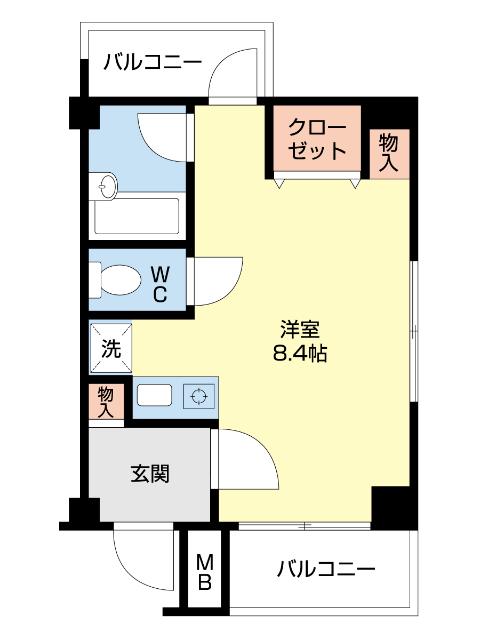 LILAS 湘南(ワンルーム/3階)の間取り写真