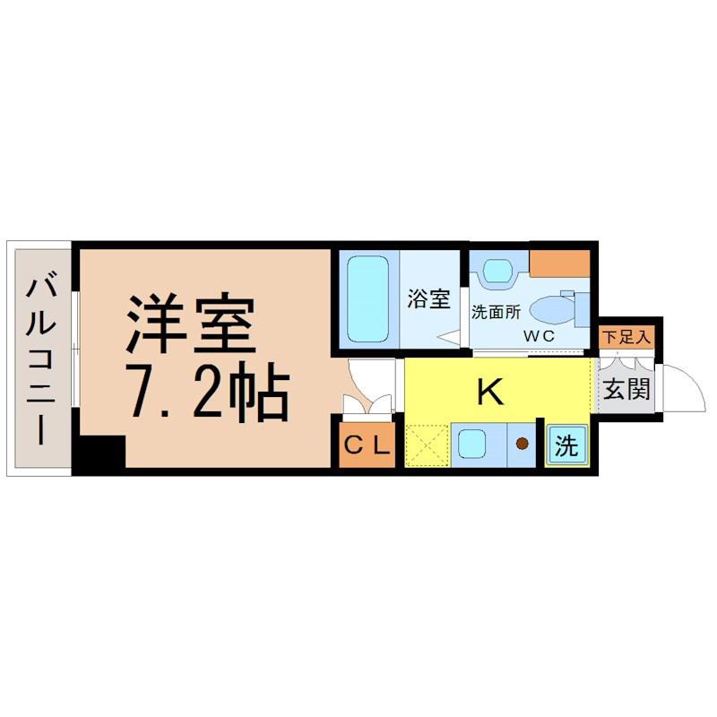 アーデン春岡(1K/2階)の間取り写真