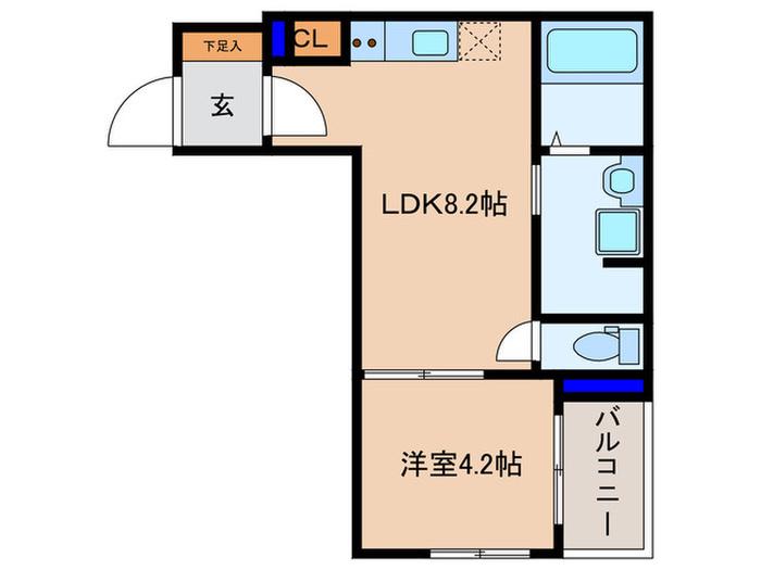 BISCUSS FORESLA SAKURANOMIYA(1LDK/1階)の間取り写真