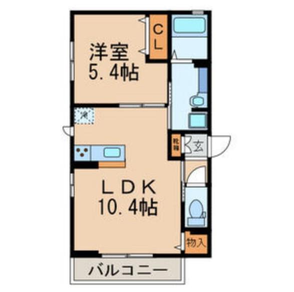 ブランドール押上(1LDK/2階)の間取り写真
