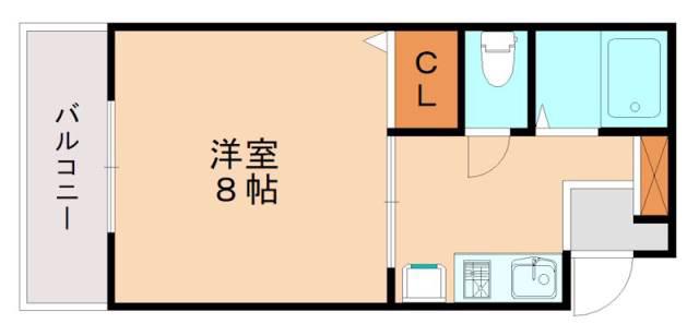 有吉ハイツ(1K/2階)の間取り写真
