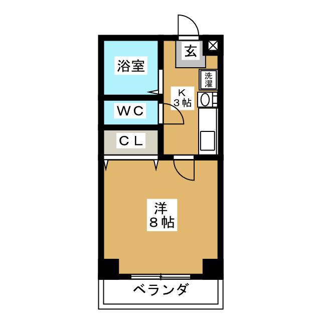 パールマンションV(1K/1階)の間取り写真