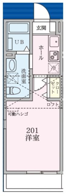 SOLA YURIGAOKA(1K/2階)の間取り写真