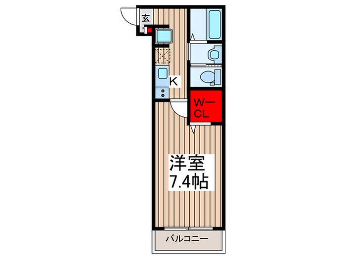 キャメル日進町(1K/2階)の間取り写真