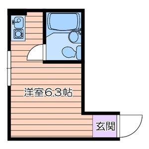 プログレス駒川(ワンルーム/3階)の間取り写真