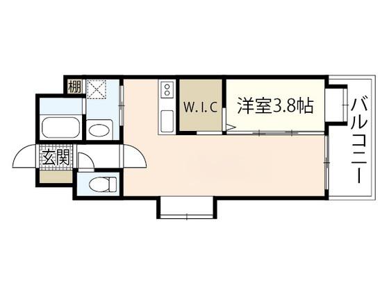 VITA西原(1LDK/2階)の間取り写真
