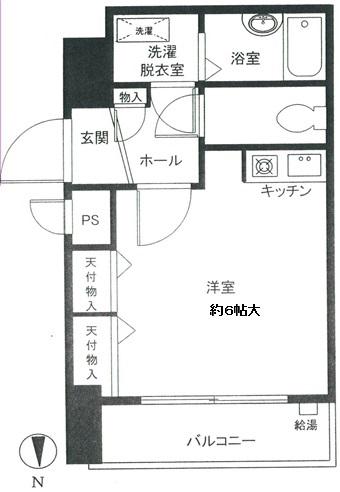 キャッスルマンション東武練馬(ワンルーム/2階)の間取り写真