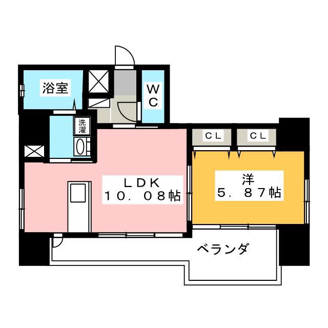 EXE ITAYAMACHI(1LDK/8階)の間取り写真