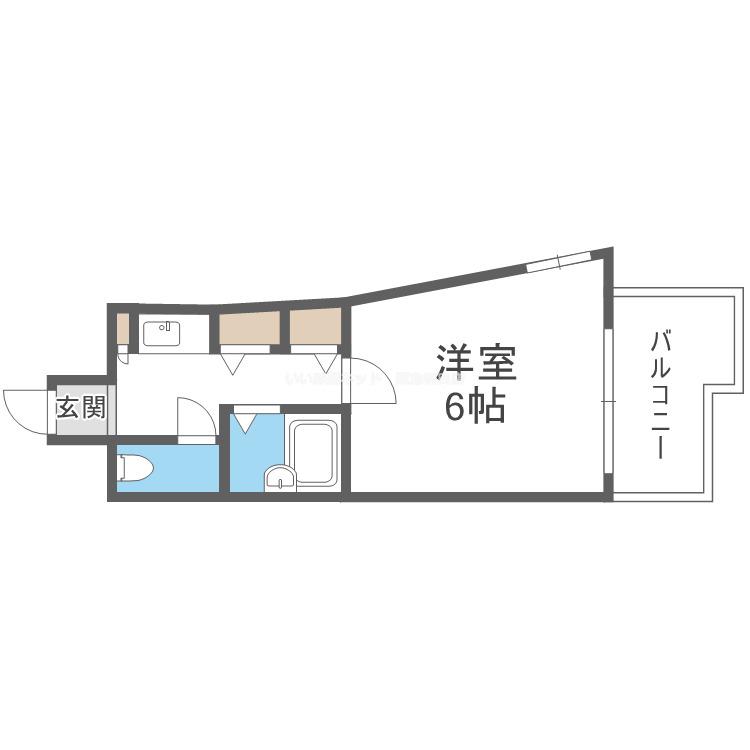 プレサンス梅田西(1K/2階)の間取り写真