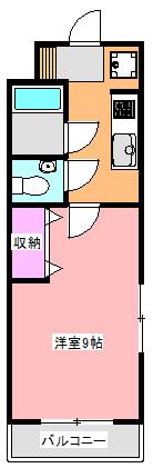 メゾンポプリ(1K/3階)の間取り写真