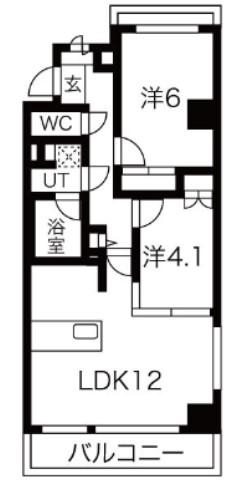 エルフォルテ東日暮里(2LDK/3階)の間取り写真
