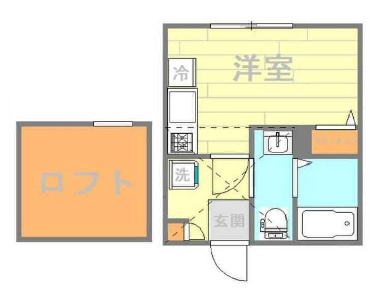 DEN小机(ワンルーム/2階)の間取り写真