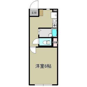 第3オオタビル(1K/3階)の間取り写真