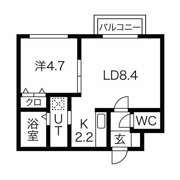 MTガーデン山の手(1LDK/3階)の間取り写真