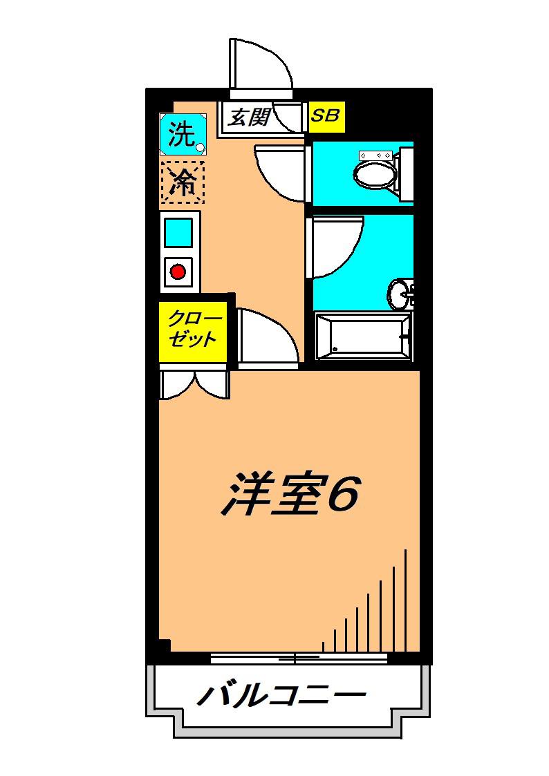 マグノリアテラス(1K/2階)の間取り写真