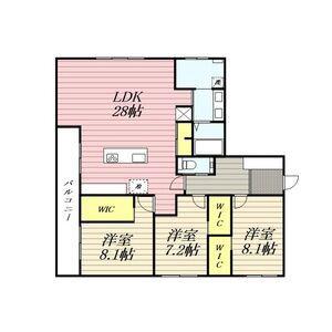 千歳市幸町3丁目MS(3LDK/5階)の間取り写真