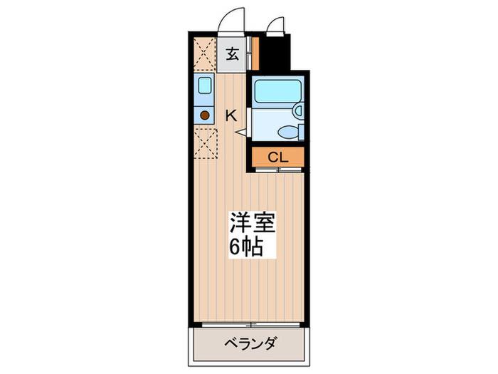 ウィスタリア西荻(1K/3階)の間取り写真