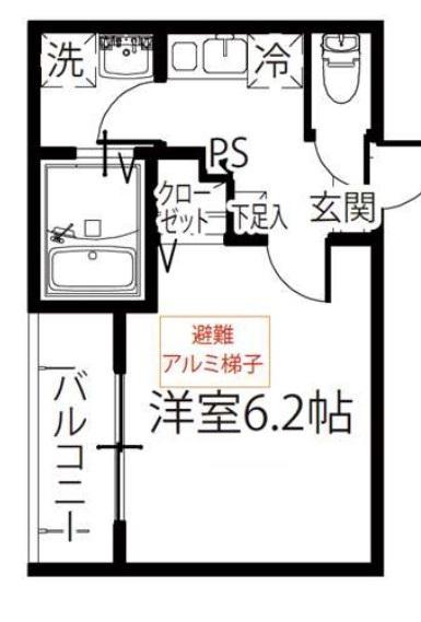 HIMAWARI検見川(1K/3階)の間取り写真