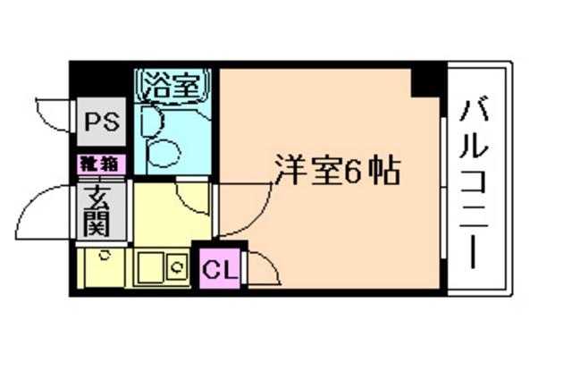 リーガル塚本III(1K/4階)の間取り写真