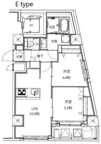 レアライズ町屋(2LDK/5階)の間取り写真