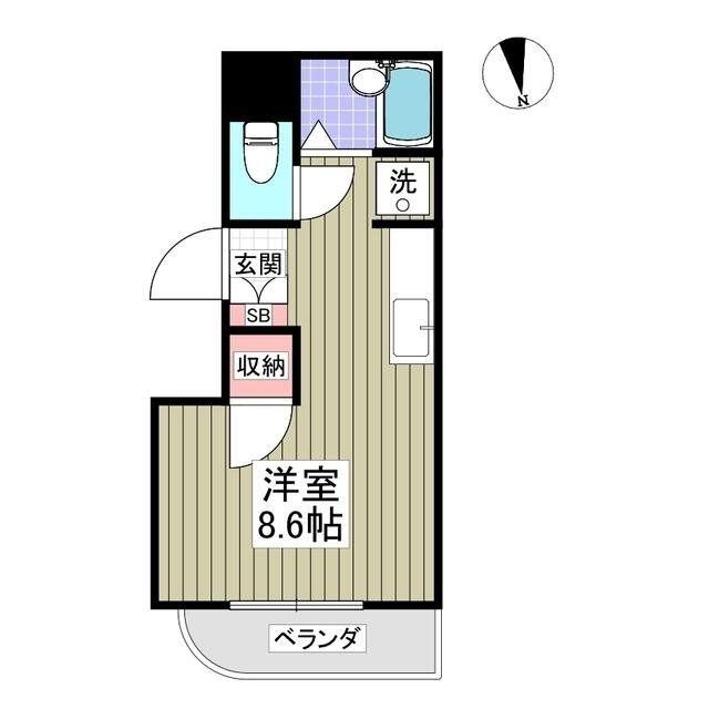 メゾンリリー 足立(ワンルーム/4階)の間取り写真