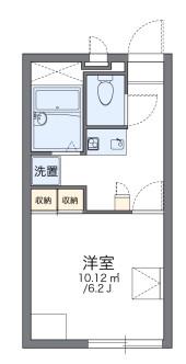 レオパレスオーキッドII(1K/1階)の間取り写真
