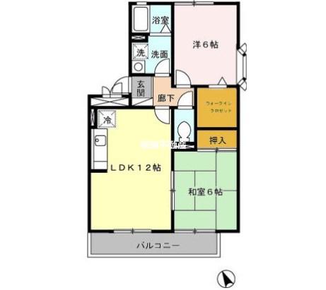 セジュール未来II(2LDK/2階)の間取り写真