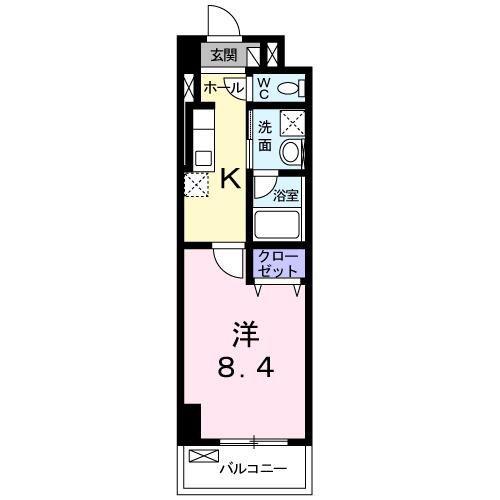 スカイブルーレジデンス横浜(1K/9階)の間取り写真