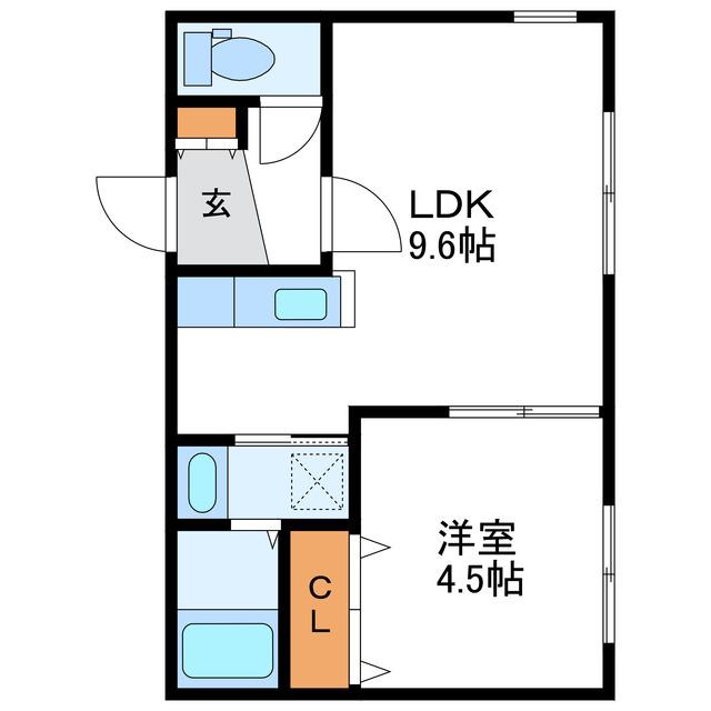 COLORE N15W1 コローレN15W1(1LDK/1階)の間取り写真