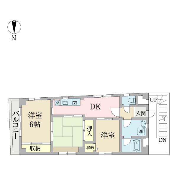 鈴木マンション(3DK/3階)の間取り写真