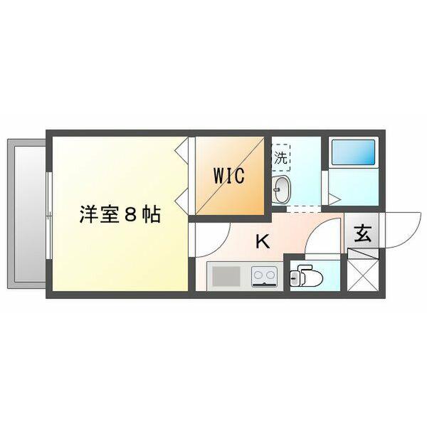 サンFRIENDS K(1K/2階)の間取り写真