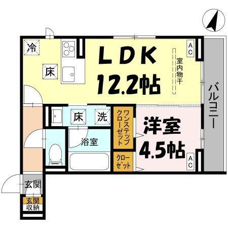 浦和美園PJ 2(1LDK/1階)の間取り写真