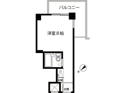 MAC所沢コート(ワンルーム/10階)の間取り写真