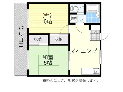 トレビアンビル(2DK/3階)の間取り写真