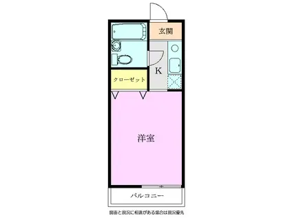 ヴィレッジSHIMA(1K/2階)の間取り写真